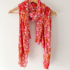Indigo // Super Soft Light Weight Scarf in Red / Pink Pattern